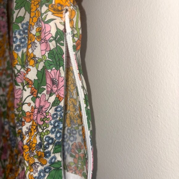J.Crew x Liberty Floral Faux Wrap Flutter Sleeve Maxi Dress Pockets size 8 - Picture 11 of 13